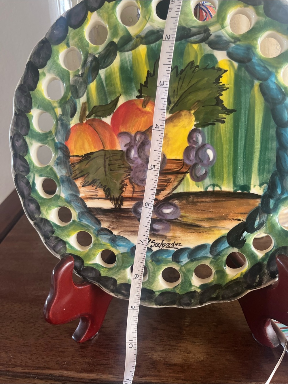El Salvador ceramic painted decorative plate - Picture 7 of 7